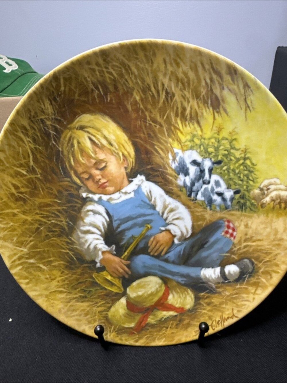 1980 RECO BRADEX LITTLE BOY BLUE 8.5” MOTHER GOOSE PLATE DECORATIVE J MCCLELLAND